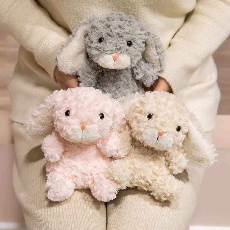 Lapins en peluche réalistes pour enfants, animaux en peluche, poupées câlins pour bébé, jouets en peluche, décor de chambre Kawaii, cadeau de Noël et d'anniversaire