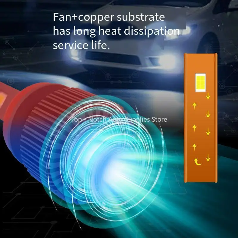 CSP3570 أضواء كاشفة عالية السطوع تستبدل مباشرة المصابيح الأمامية LED للسيارة H4 LED لمبات السيارة H7LED المصابيح الأمامية #3