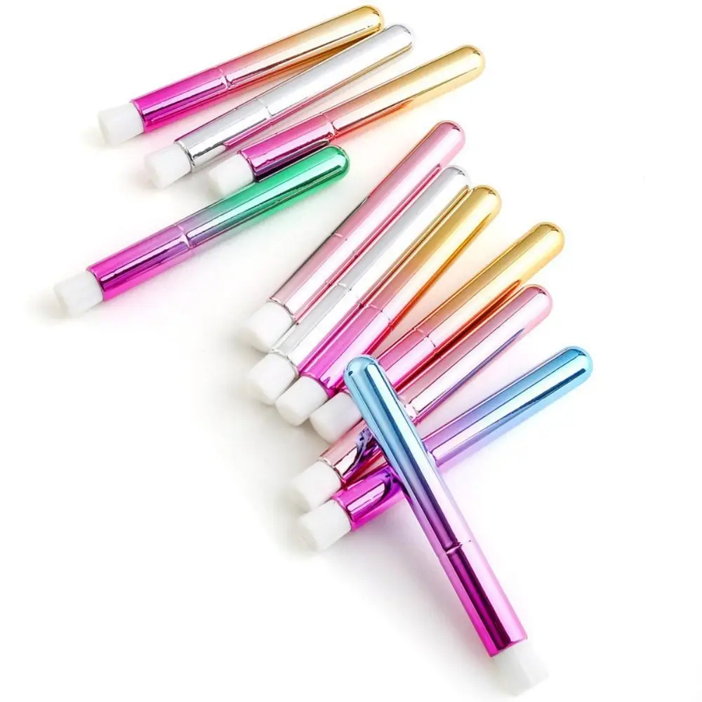 Escova de espuma gradiente multi-cor ferramentas de maquiagem limpa cílios postiços escova macia remover cravos cílios escova
