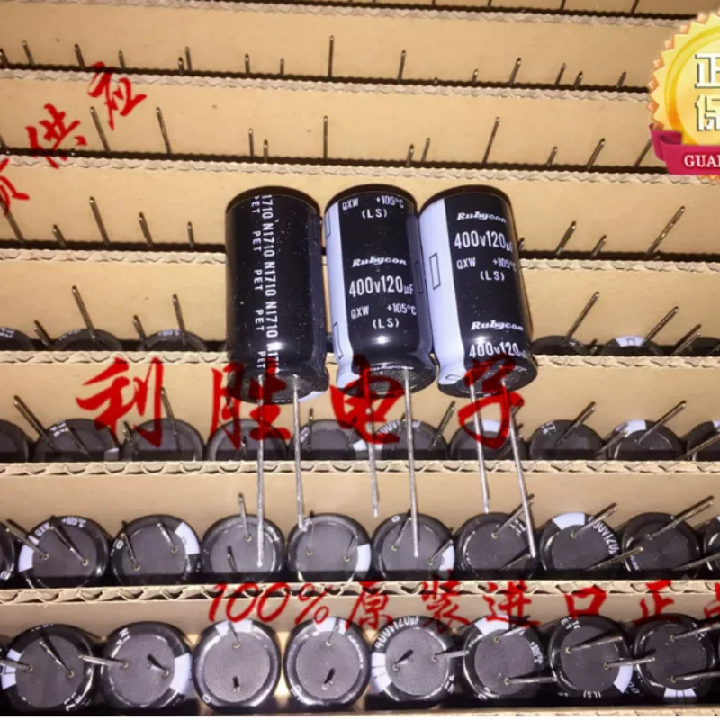 

10PCS-100PCS 120UF 400V Japanese Ruby RUBYCON electrolytic capacitor 400V120UF 16 * 30 QXW