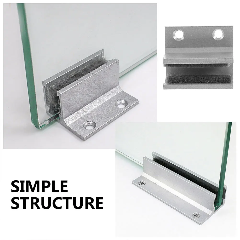 

4Sets Door Bottom Guide Stable Structure Shower Door Track Sliding Bottom Mount Guide Noise Reduction