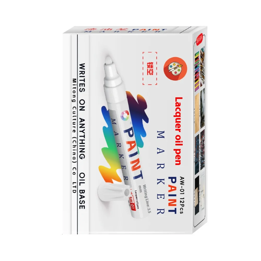 10 ألوان القلم الزيتي مقاوم للماء سيارات عجلة الإطارات التجفيف السريع للإطارات لون الكتابة على الجدران الطلاء اللمس علامة الإبداعية DIY بها بنفسك لوازم الفن #6