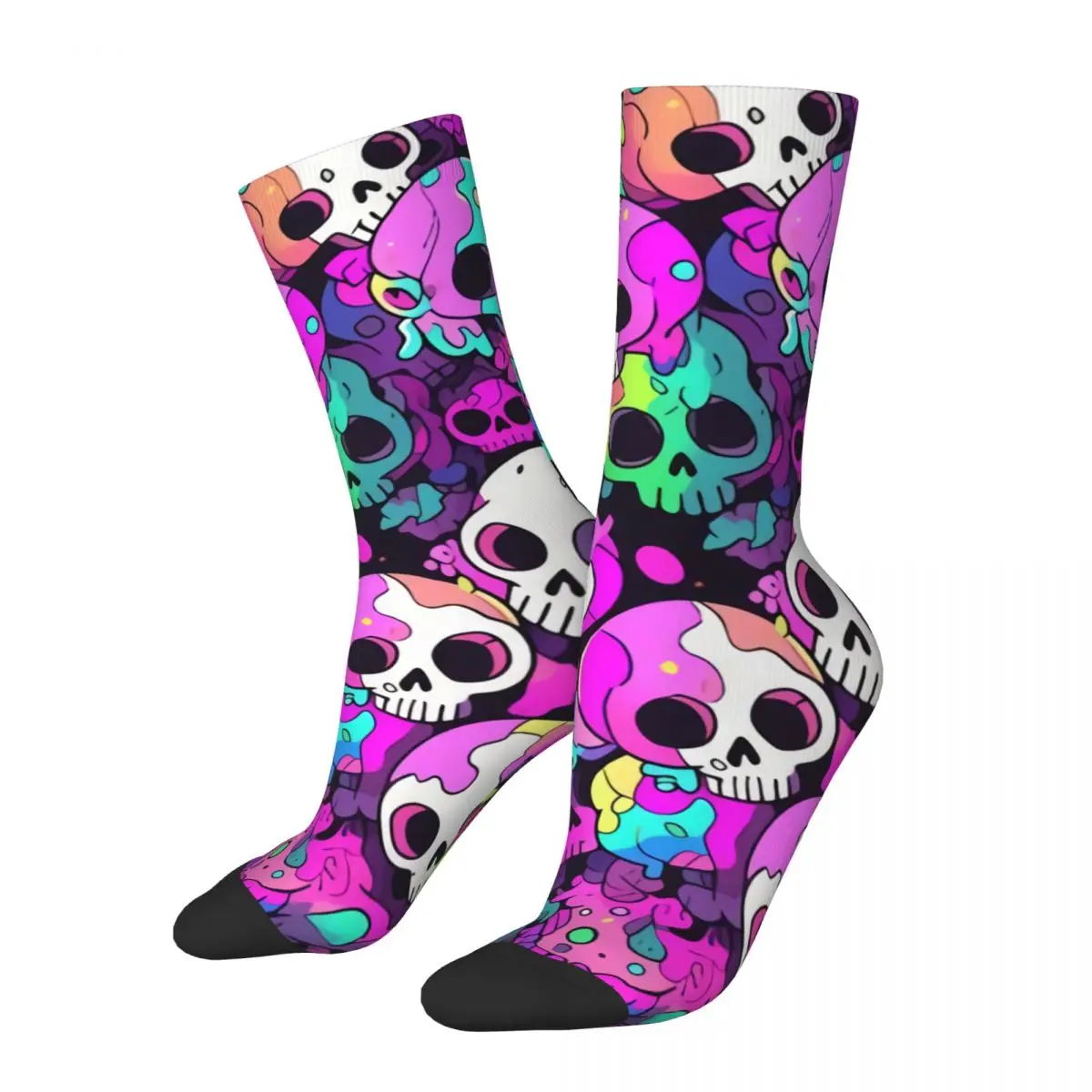 Skulls Socks Shopping 3D Print Boy Girls Mid-calf Sock