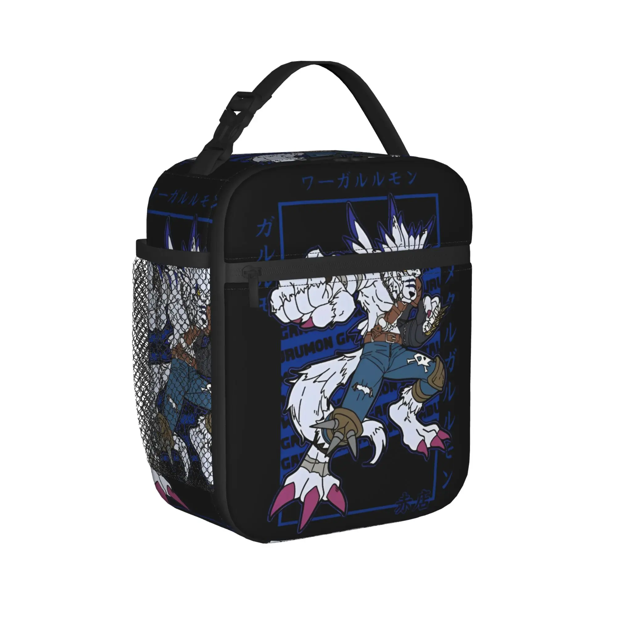 Digimon Weregarurumon Insulated Lunch Bags Thermal Bag Reusable,Meal Container  Portable Lunch Box Tote Girl Boy Beach  Picnic