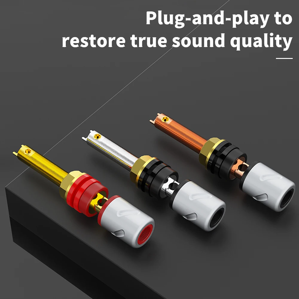 Monosaudio-Terminal de altavoz de amplificador hifi, poste de encuadernación chapado en oro/rodio de cobre puro BP651