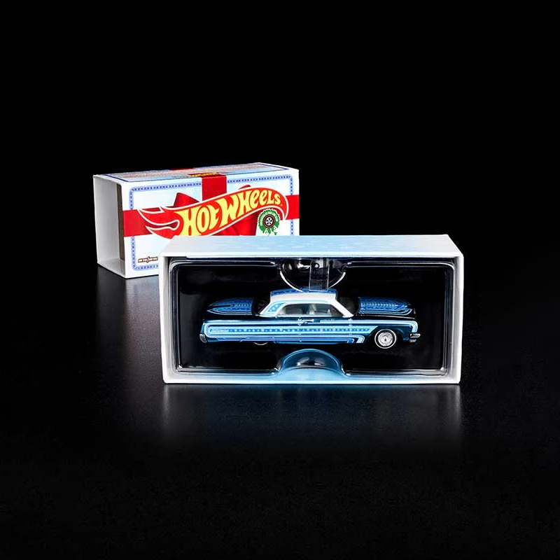 Hot Wheels 2021 RLC The Snowman RLC Exclusive Holiday \'64 Impala Spectraflame Light Blue 1:64 Diecast Collectible Model Car Toy