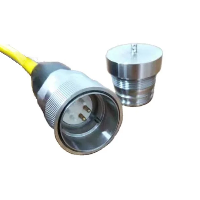 Underwater Fiber Optic Waterproof IP68 Connector for Power 4Pin Undersea Brass Nut Terminal Electrical Connector Female Male