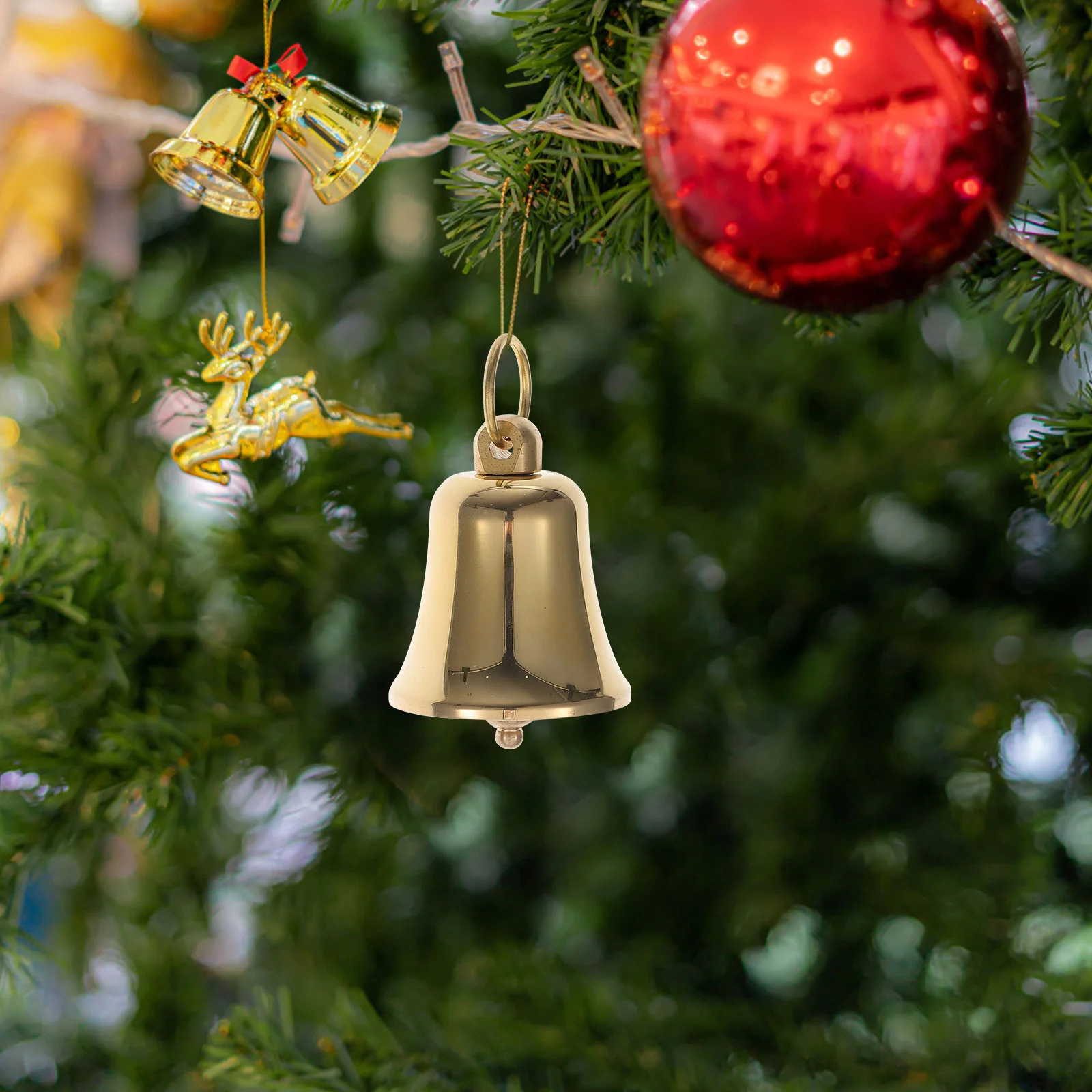 Brass Bell Small Metal Bells Tibetan Witch Hand Church Mini Cast Iron Retro Decor Gold Pendant Bride Vintage Christmas Laton