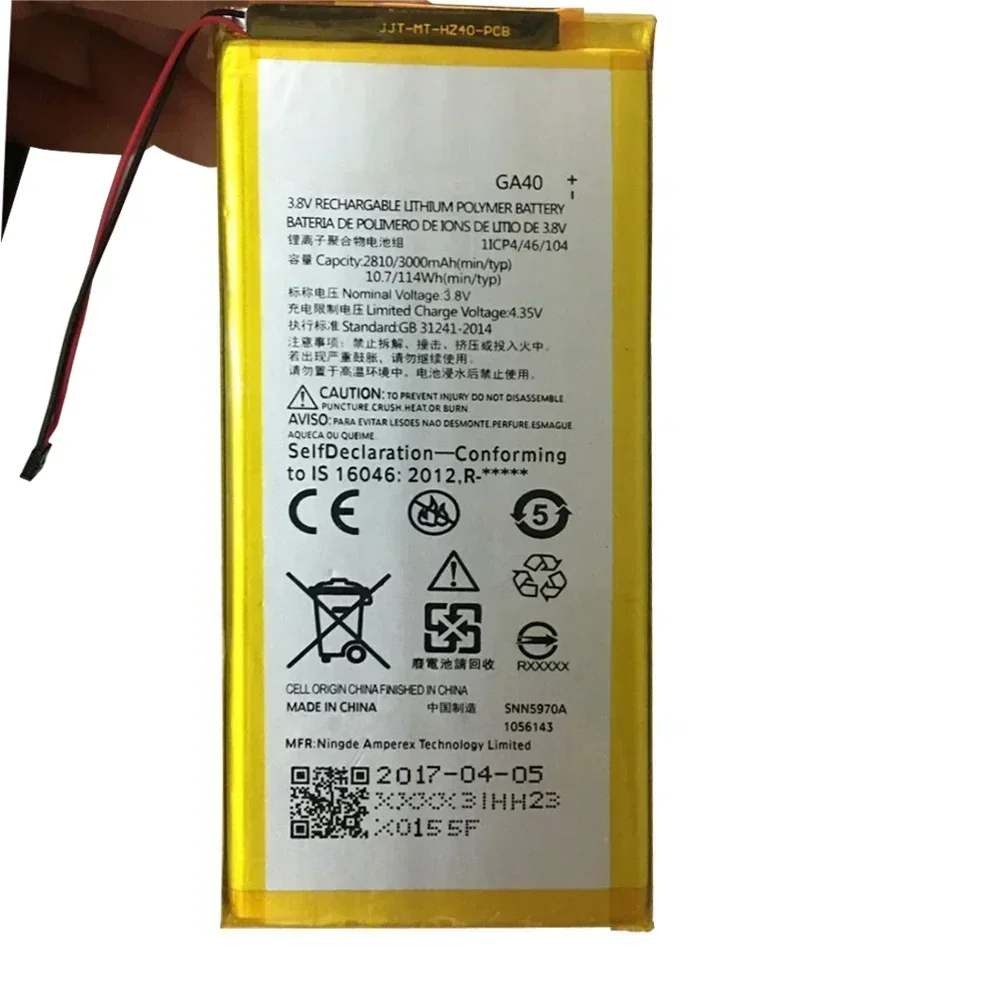 Original Phone Battery For Motorola, Moto G4, G4 Plus, XT1625, XT1622, XT1644, XT1643, SNN5970A, 100% New, 3000mAh, GA40 Battery