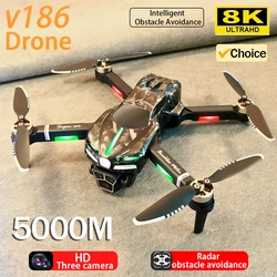 New V186 Pro Drone Professional Brushless Motor 8K GPS Three HD Aerial Photography FPV Obstacle Avoidance Quadrotor UAV kid toy