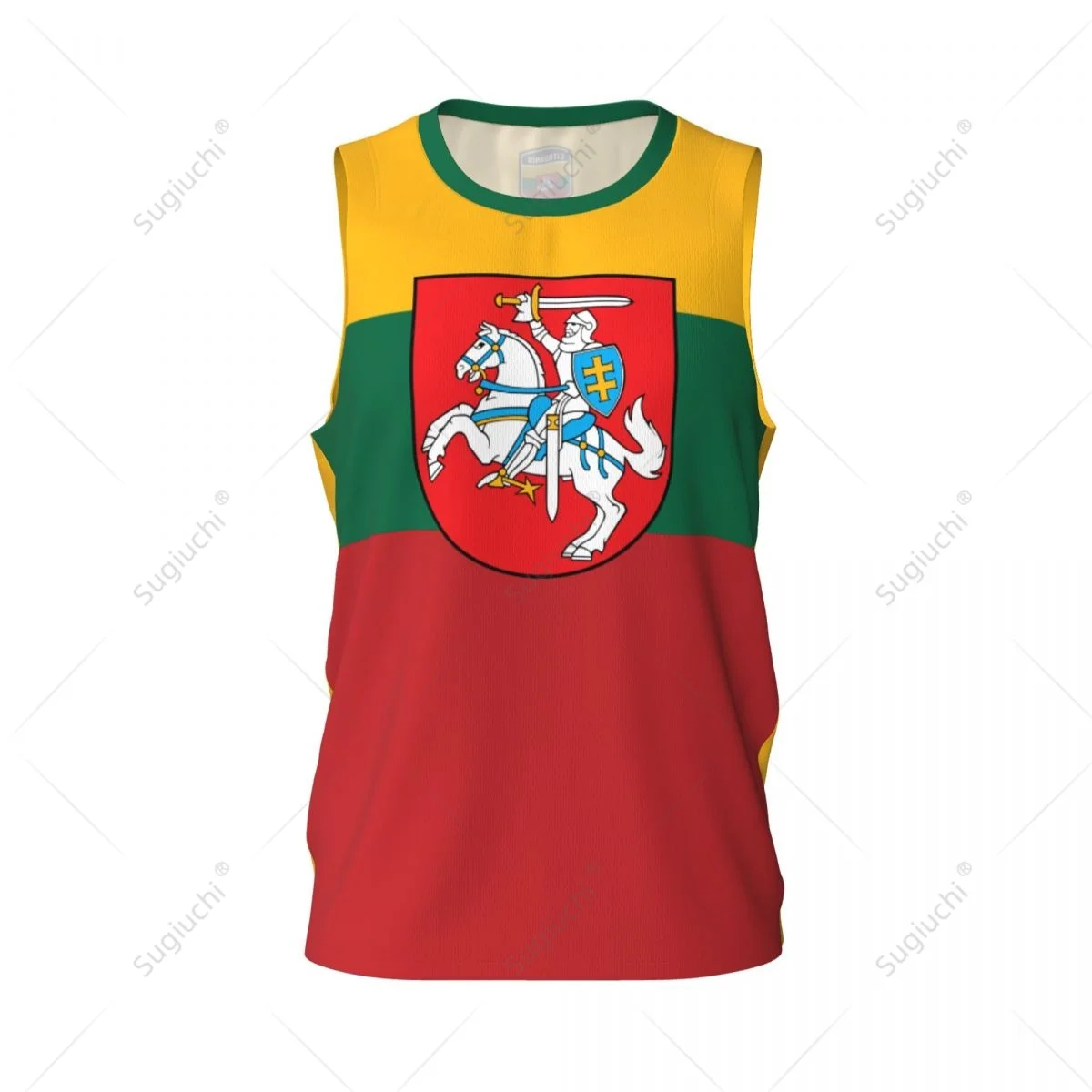 Lithuania Flag V Men Basketball Sports Running Fitness Multifunction Sleeveless tshirt Exclusive Custom Name Nunber