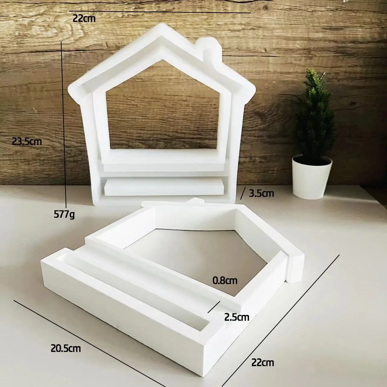 Large House Modelling Insert Base Silicone Mold House Ornament Mould House Cement Plaster Moulds