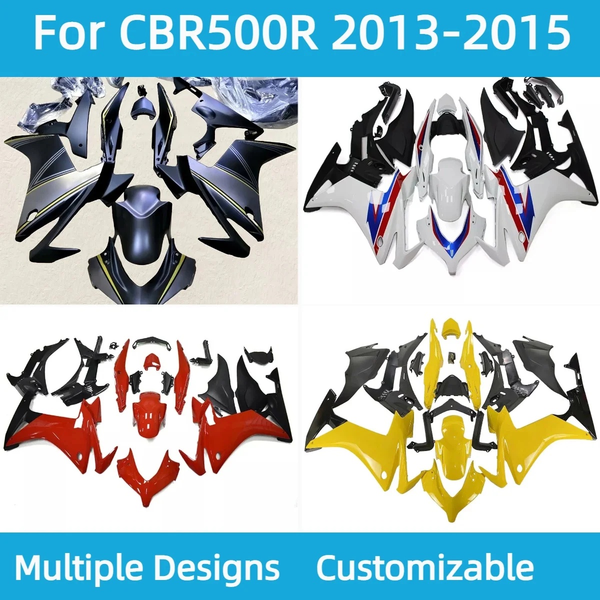 لهوندا CBR 500R 2013 2014 2015 Fairings CBR500R 13 14 15 Aftermaket دراجة نارية هيكل السيارة الهدايا المجمعة حقن رئيس القلنسة #1