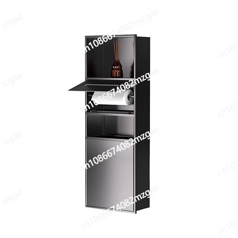 Stainless Steel Niche Recessed Tile Seamless Hidden Shelf Toilet Toilet Niche