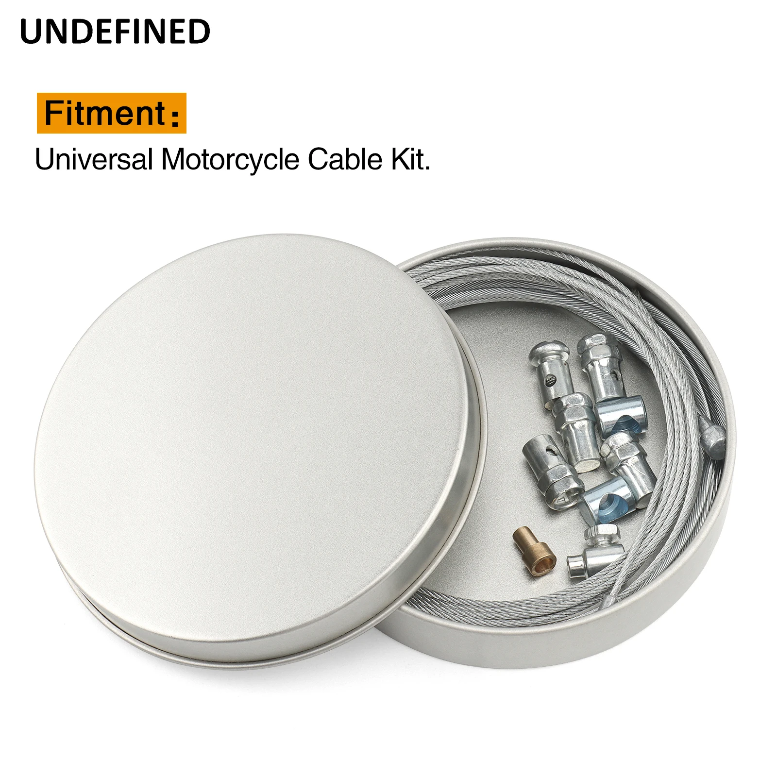 Universal Inner Clutch Throttle Brake Cable Repair Kit 1 Set Solderless Nipple With Sleeve And Nut Silver Motorcycle Accessories