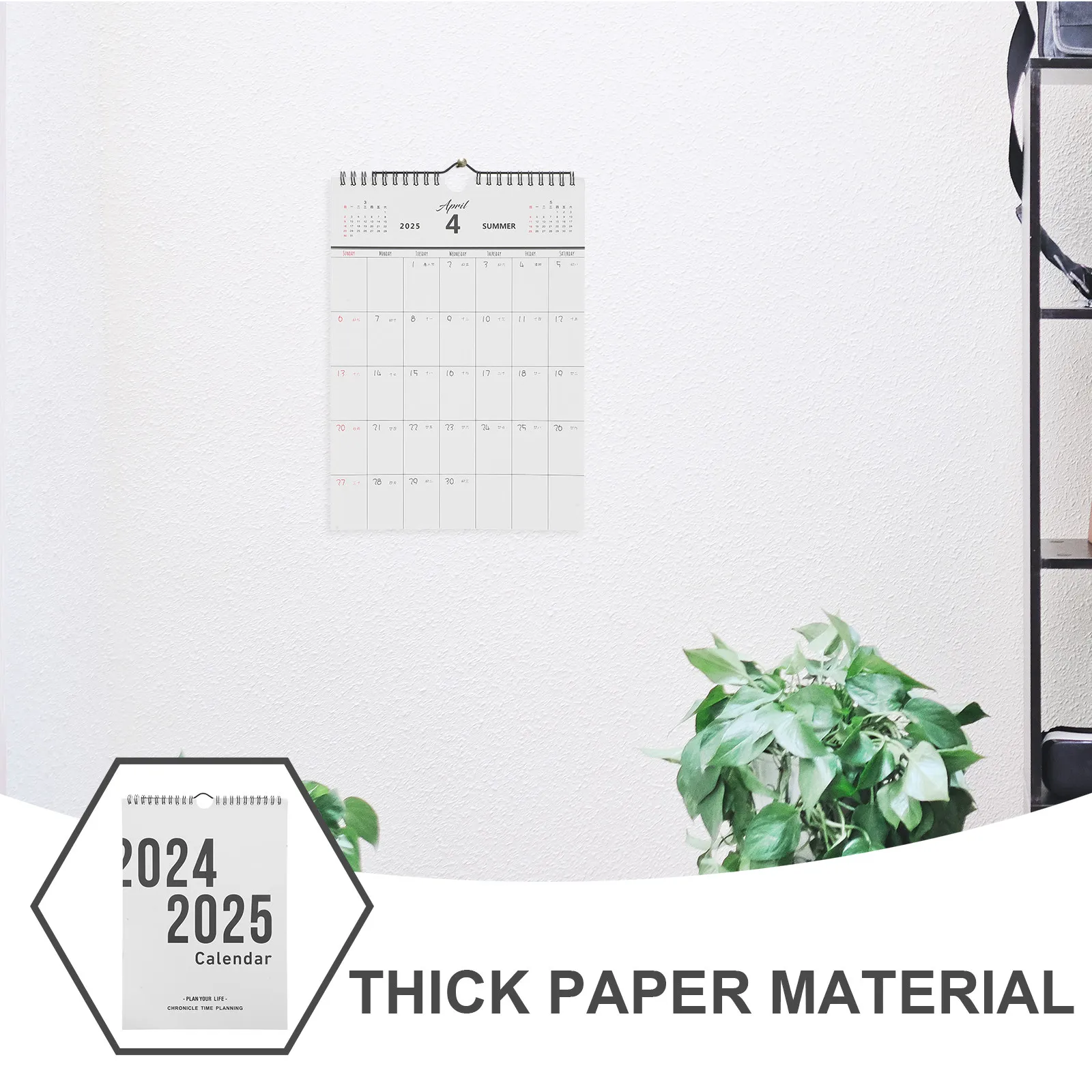 2024-2025 Large Wall Calendar Monthly Layout Creative Office Decor Paper Calendar for Planning Scheduling and Home Office Use
