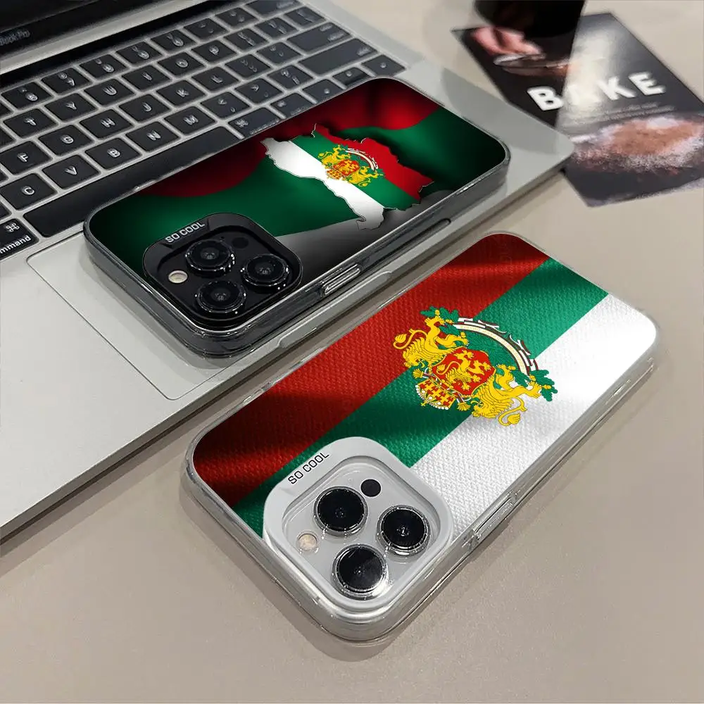 

Bulgaria Flag Mobile Phone Case for iPhone 17 16 15 14 13 12 11 X XR XS 8 7 Pro Max Plus Translucent Colour Protective Luxury
