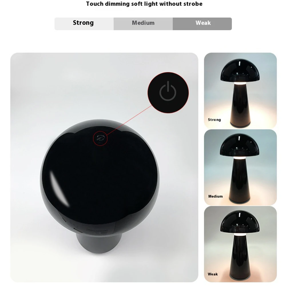 LED Modern Bud Table Lamp Rechargeable Touch Three-tone Lighting for Cafe Bar Restaurant Living Room Bedroom Study Decoration