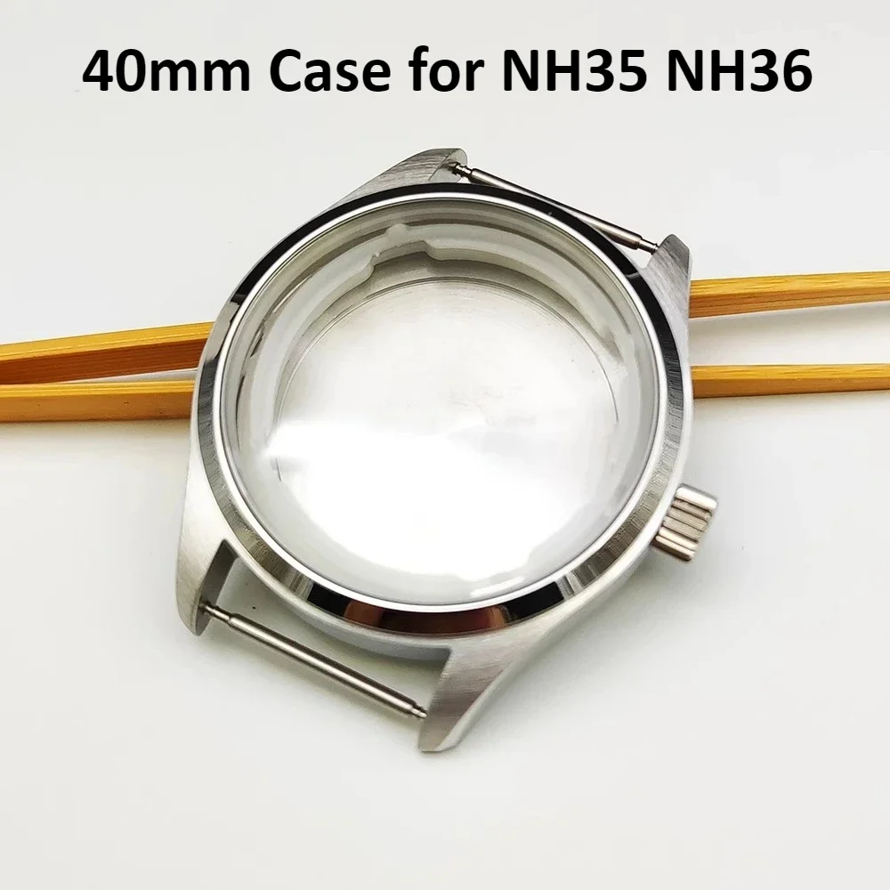 NH35 40mm Stainless Steel Watch Case Cover for NH35 NH36 Watch Movement NH35 Case for 33.5mm Dial Modification Repair Parts