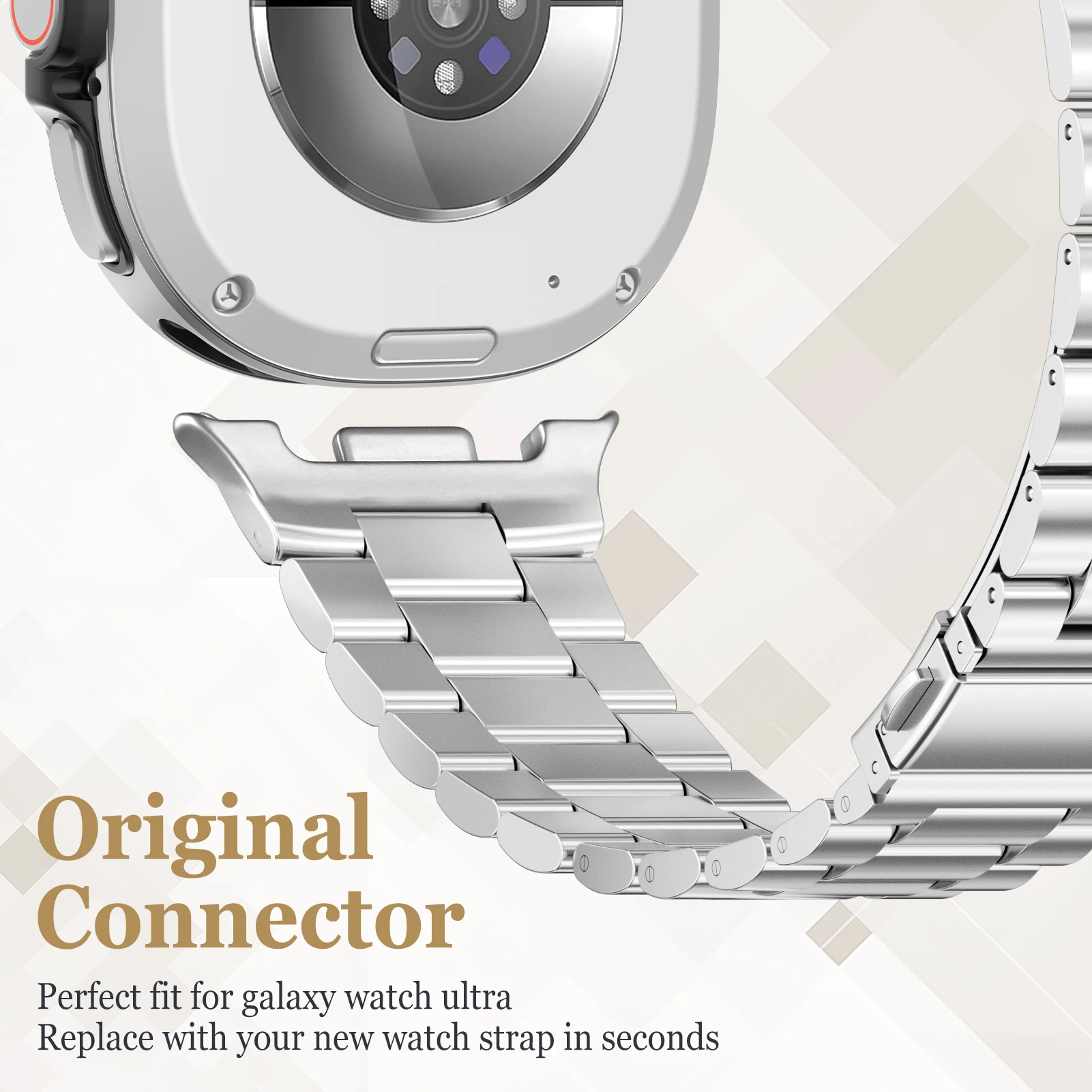 حزام من الفولاذ المقاوم للصدأ لساعة سامسونج جالاكسي 8 الكلاسيكية 46 مللي متر حزام ساعة معدني سوار كوريا لساعة سامسونج 8 40 مللي متر 44 مللي متر