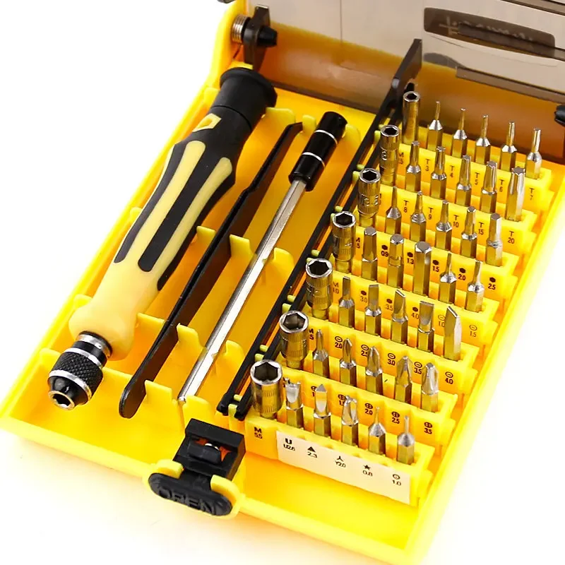 Magnetic Screwdriver Set 45 In 1 Set Precision Screwdriver With Long Pole Tweezer Mobile Phone PC Repair Tool