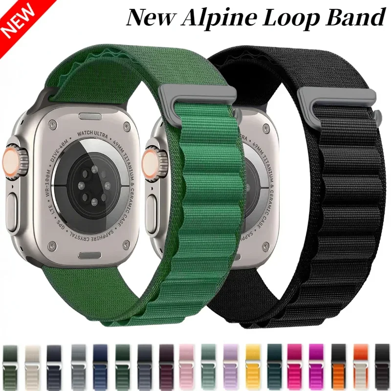 

Alpine Strap For Apple Watch Ultra 3/2 Band 49mm 11 10 9 8 7 46mm 42mm 45mm 41mm Sports Nylon Bracelet iWatch 6 5 SE3 44mm 40mm