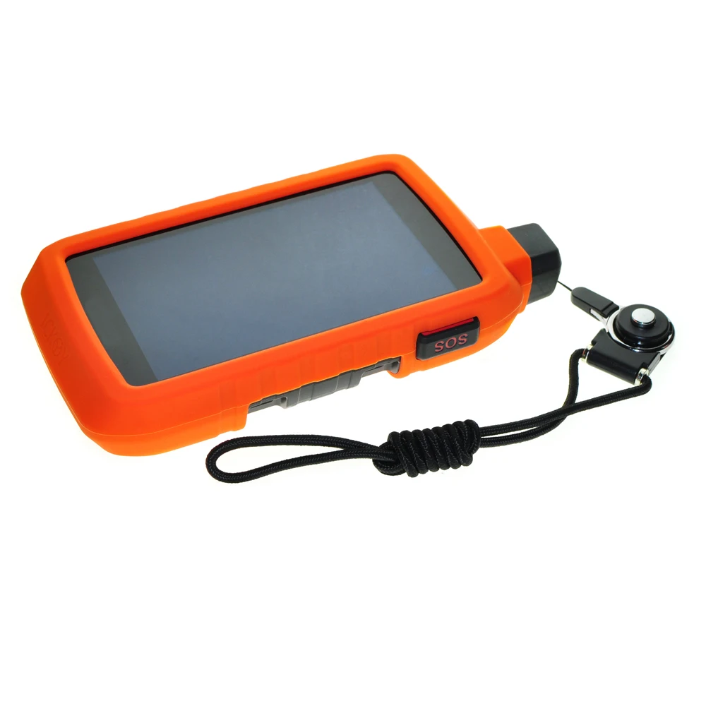 Custodia protettiva in silicone + cordino con tracolla ad anello staccabile per Garmin Montana 760i 750i 700i 750 Accessori GPS portatili per escursionismo