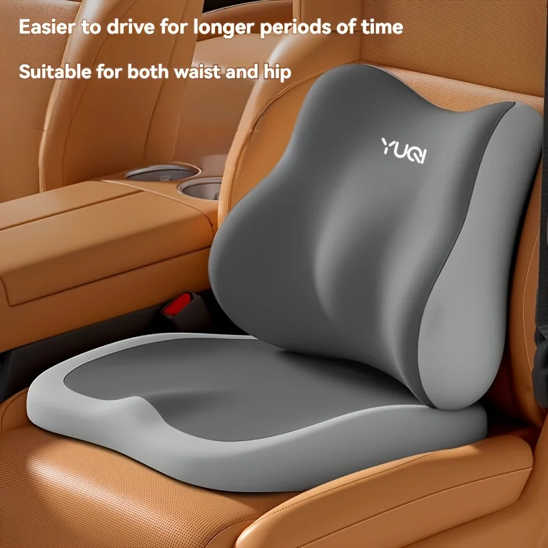 Ergonomic Memory Foam Seat Cushion – Car Seat Booster for Driver, Office Chair, Home Desk, Long Drives & Commuting