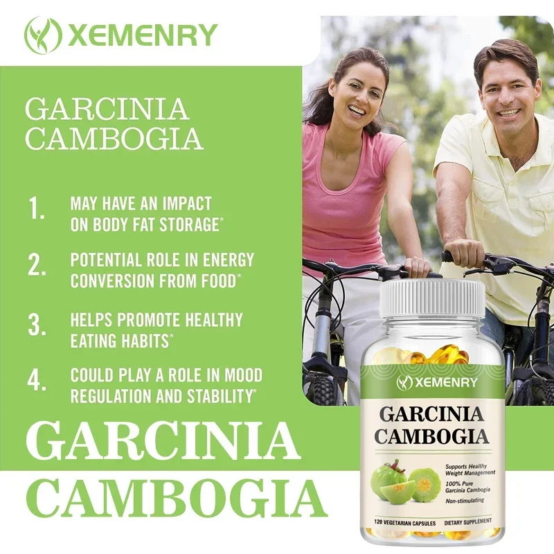 Cápsulas de Garcinia Cambogia pura, extracto de HCA concentrado al 60%, excelente capacidad de absorción, 120 cápsulas, suministro de 2 meses