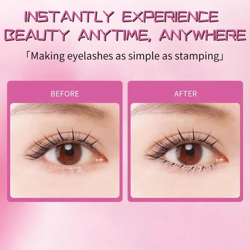 Herramienta de sellos de pestañas, herramienta de maquillaje de ojos, extensiones de pestañas inferiores Diy, aspecto Natural, maquillaje para principiantes, pestañas postizas con 8 pares