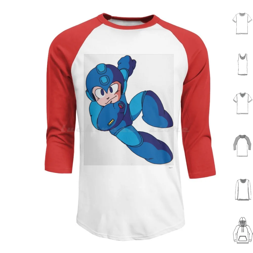 Sudadera con capucha clásica Megaman de algodón de manga larga Megaman 2 Stage Select Megaman 2 Rockman 2 Rockman Megaman Mega Man Pixelart