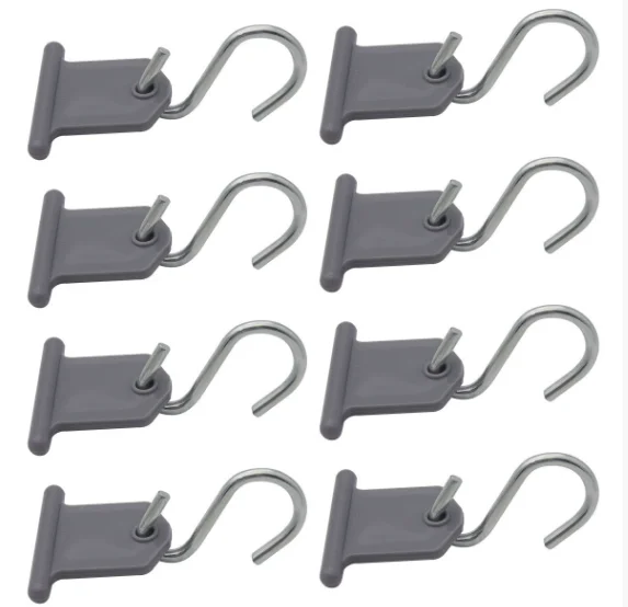 8 Pcs S Shaped Camping Awning Hooks Clips RV Tent Hangers Light Hangers With Holes For Caravan Camperb Accessories