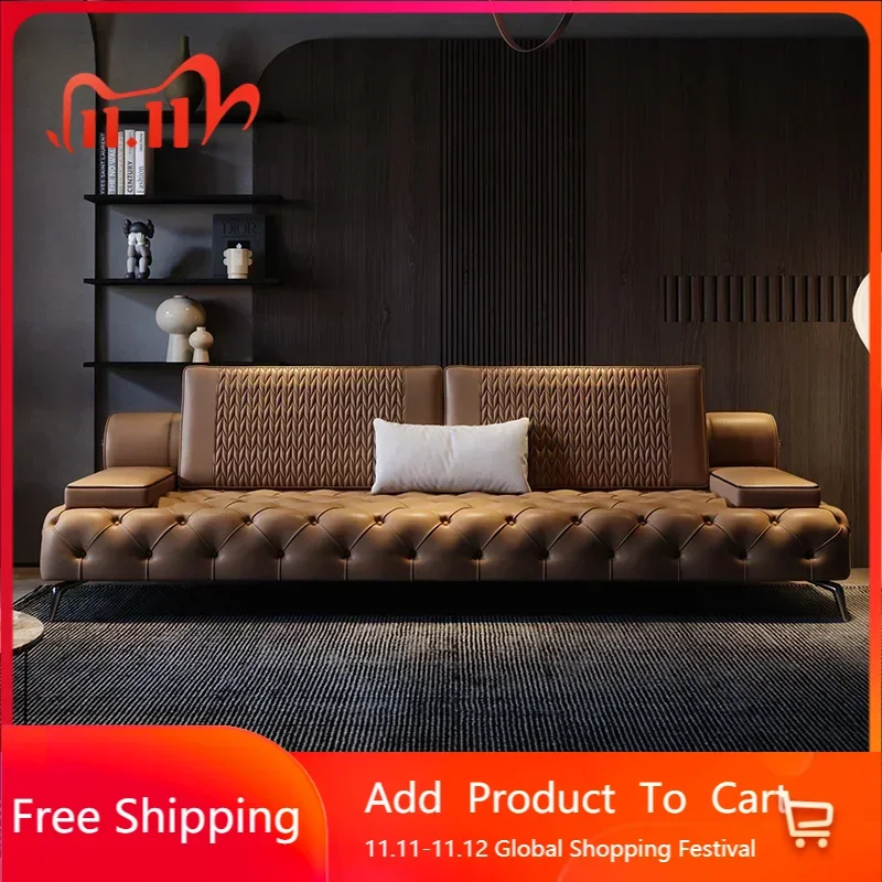 

Replica Large Filler Sofas European Brown Wood Modern Floor Salon Couch Recliner Luxury Lounge Woonkamer Banken Unique Furniture
