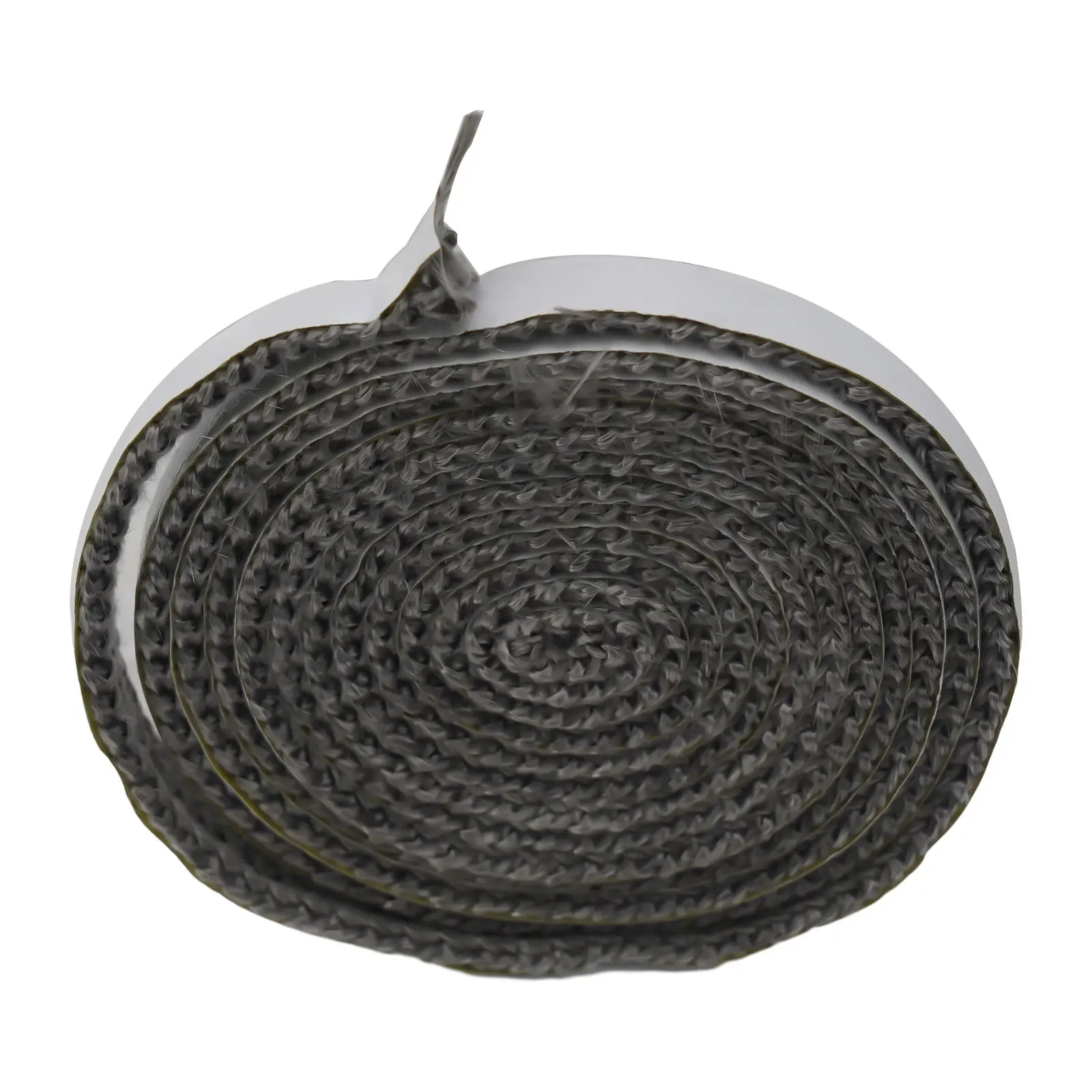 1PC 10/15mm 2M Black Flat Stove Rope Adhesiv Self Glass Seal Stove Fire Rope Thermal Stability Foam Sound Insulation Strip