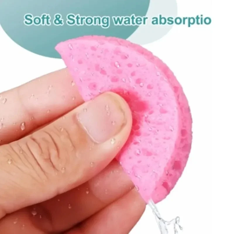 مجموعة وسادات إسفنجية مستديرة للوجه قابلة لإعادة الاستخدام - 10/20/50/100 قطعة من وسادات التنظيف الطبيعية المضغوطة للوجه