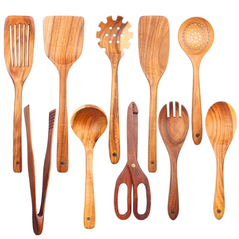 Kitchen Sets Wooden Kitchen Utensils Cooking Wooden Spoons Wooden Spoons Soup Utensils Kitchen Cooking Sets Cooking Gifts