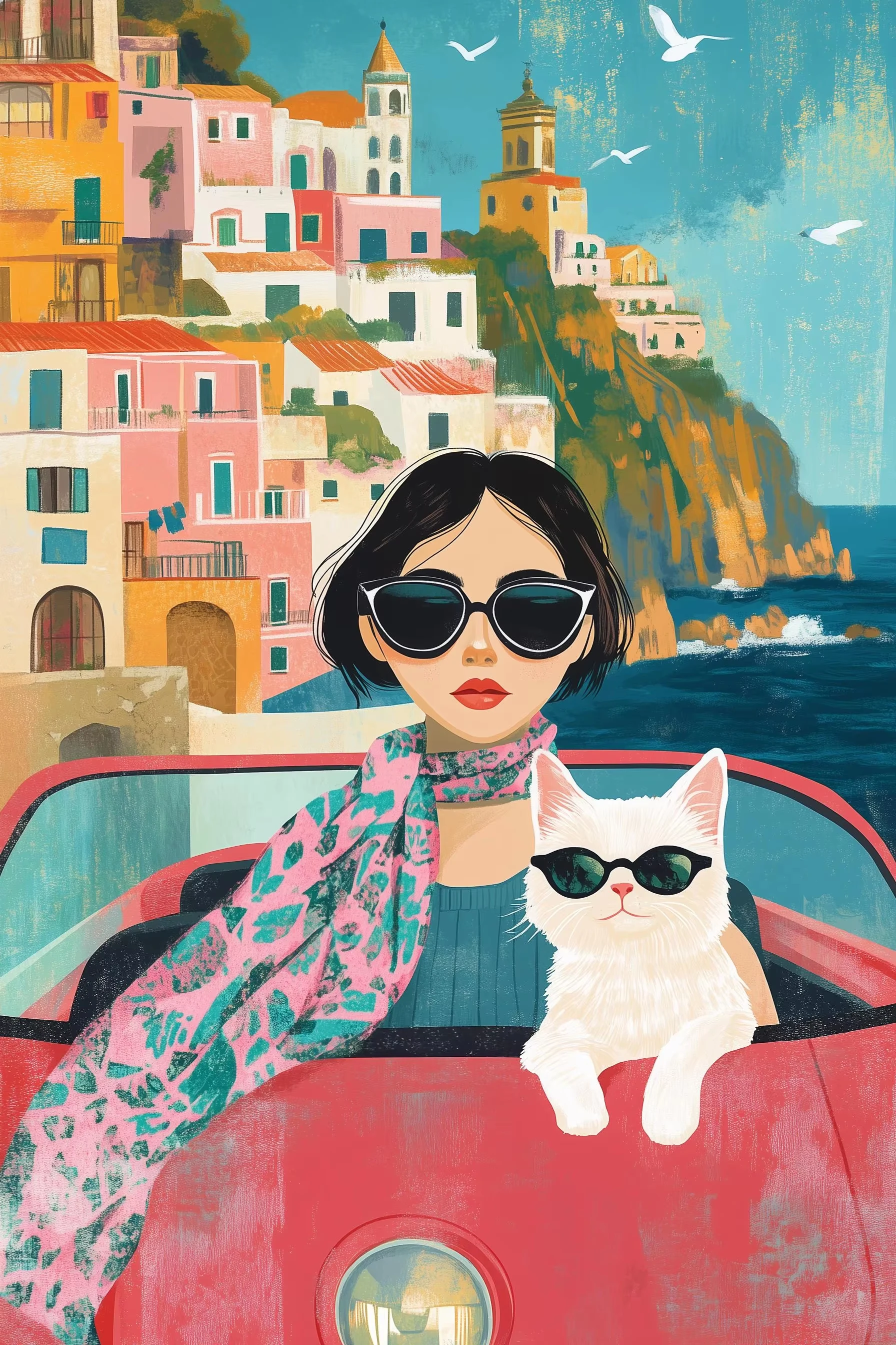 

Summer Woman 500/1000/1200/2000 PCS Jigsaw Puzzles Family Activity Relaxing Games for Living Room Home Decor Gift