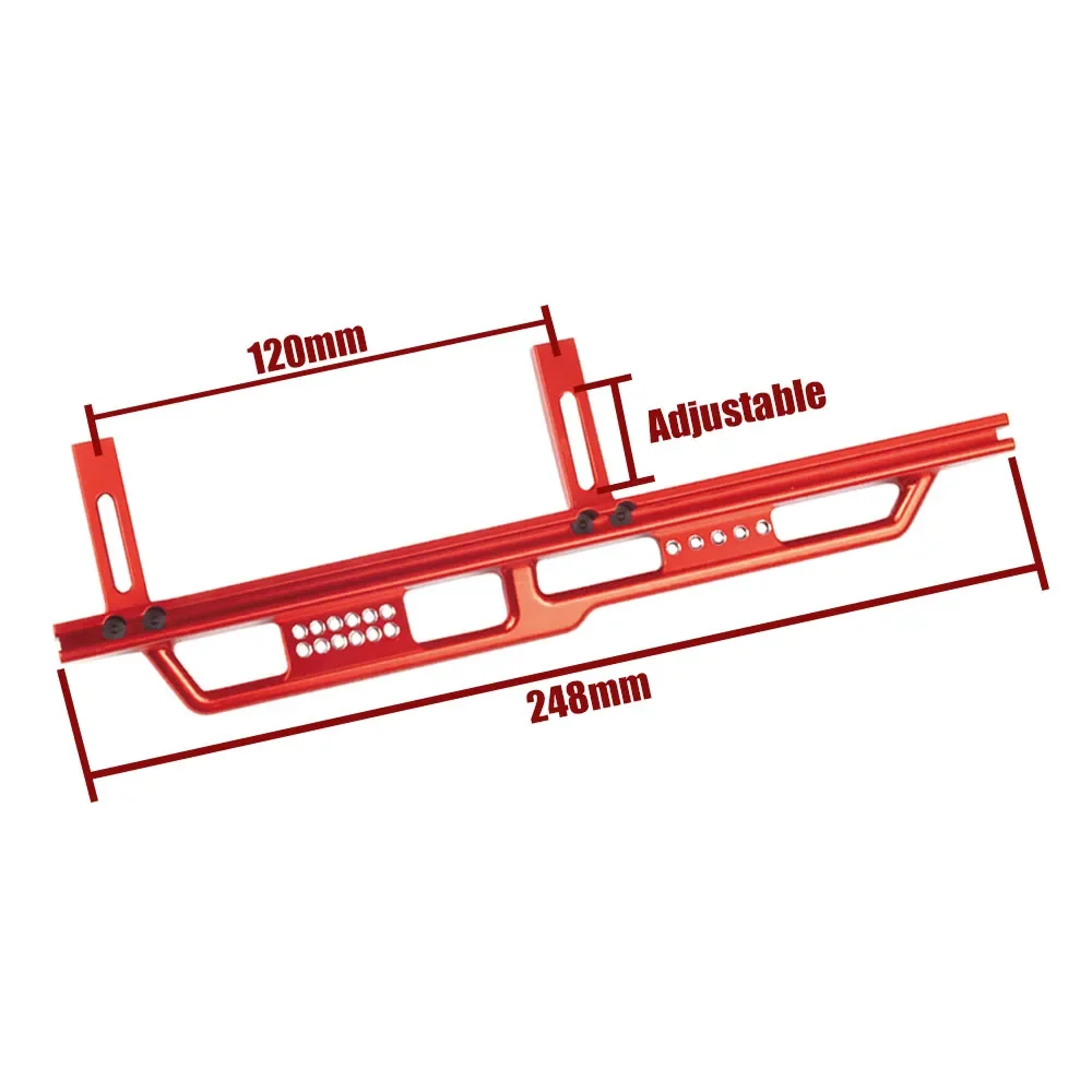 CNC Aluminum Side Step Board Rock Sliders Rails Pedal for 1/6 RC Crawler Car Axial SCX6 Jeep JLU 4WD Wrangler Upgrade Parts