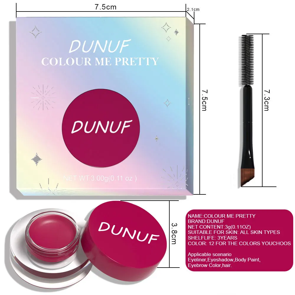 Face Color Waterproof Eyeshadow Long-lasting Eyeliner Matte Paint Eyebrow Dye Universal Hit