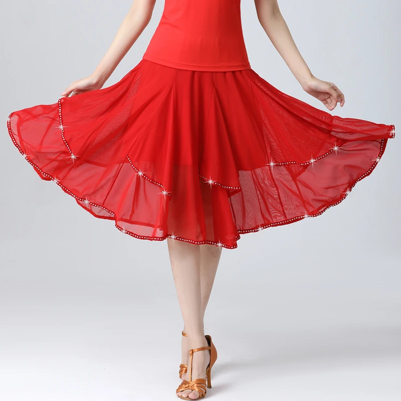 Spódnica do tańca nowoczesnego, spódnica do tańca towarzyskiego, spódnica do tańca latynoamerykańskiego, spódnica midi, odzież fitness damska
