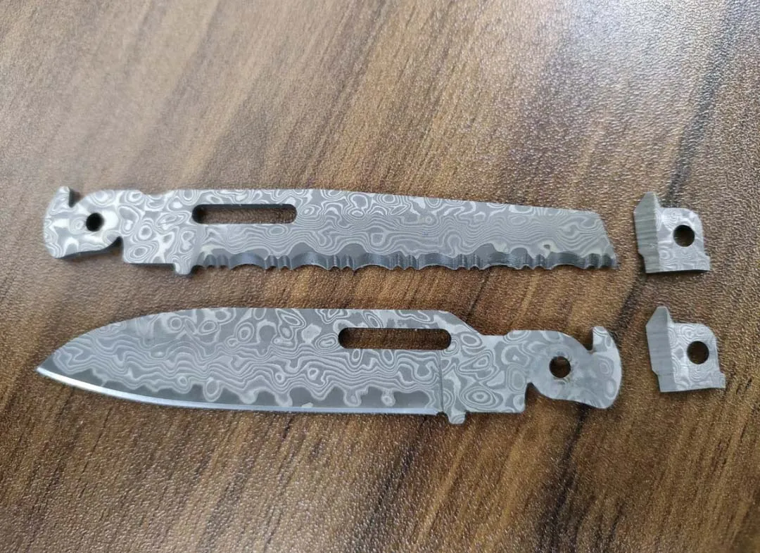 Imagem -03 - Peça Vg10 Núcleo Damasco Lâmina de Aço Acessórios para Leatherman p4 Damasco Peças Reposição Alicate Peça Modificação 1