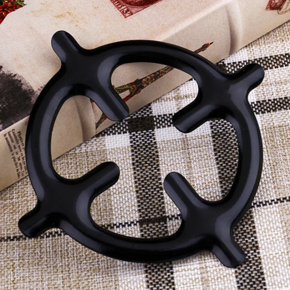 Kitchen Cookware Parts Black Moka Pot Shelf Iron Extended Stand Trivet Grates Stable Universal Burner Holder wok