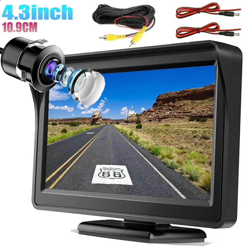 

New 4.3" HD Monitor and Car Backup Parking Camera Rear View Night Vision Kit