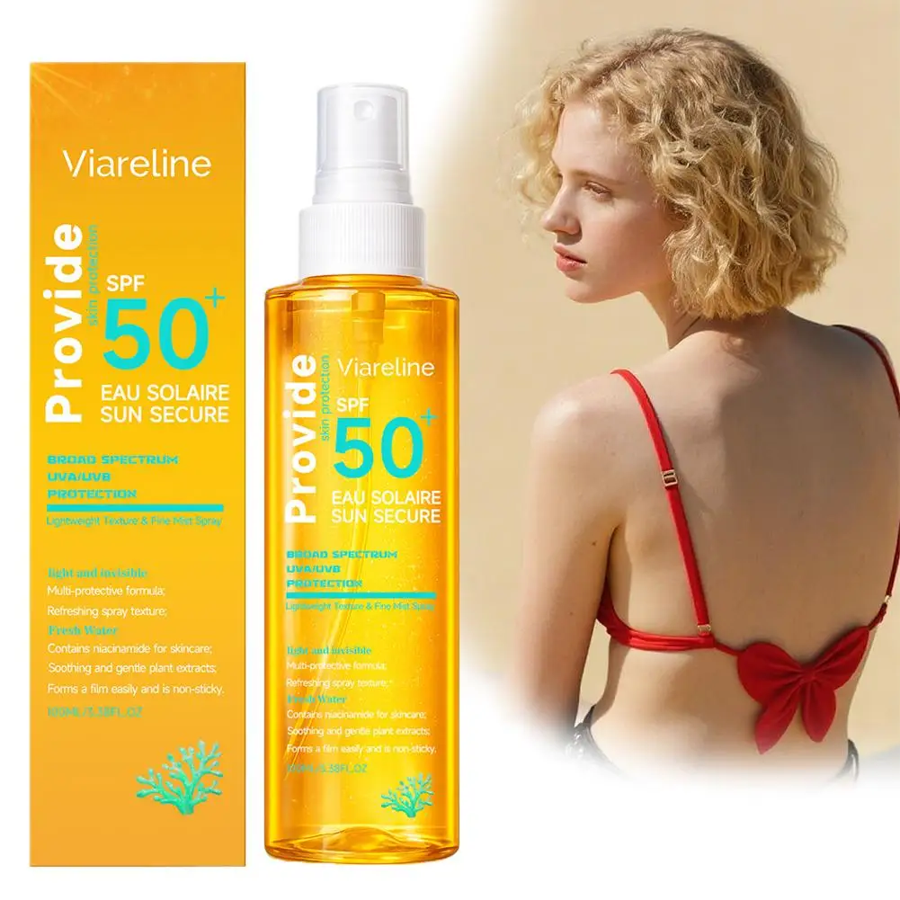 Protector Solar en Spray SPF50+ Seguro para Arrecifes de Coral, 100 ml - Bruma Ligera e Invisible, Resistente al Agua y Bloquea Rayos UVA/UVB para Todo Tipo de Piel