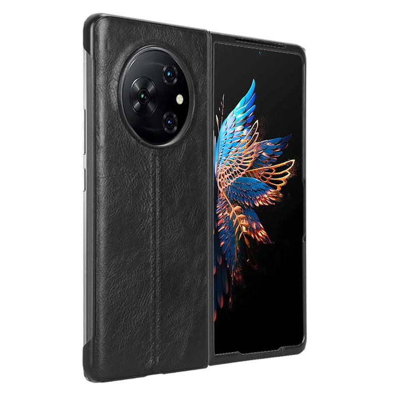 For Tecno Phantom V Fold Case Ultra-thin Suture Soft Edge PU Leather Hard Phone Cover For Tecno Phantom V Fold Case