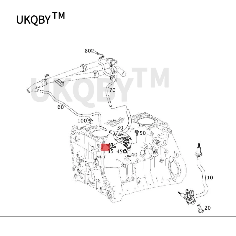 Me rc ed es Be nz FG w171 w172 w203 w204 w207 w209 w211 car Cylinder block crankcase valve Check valve