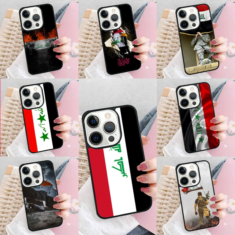 Iraqi Iraq Flag Phone Case Cover For iPhone 16 15 14 plus XR XS 11 12 mini 13 pro max coque Shell Fundas