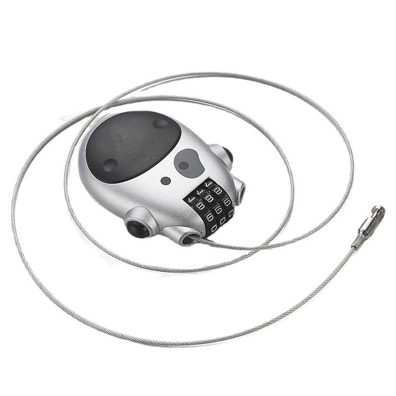 Telescopic Steel Wire Rope Password Padlock Smart Lock 3 Digits Luggage Clothes Security Anti-theft Electronic Padlock