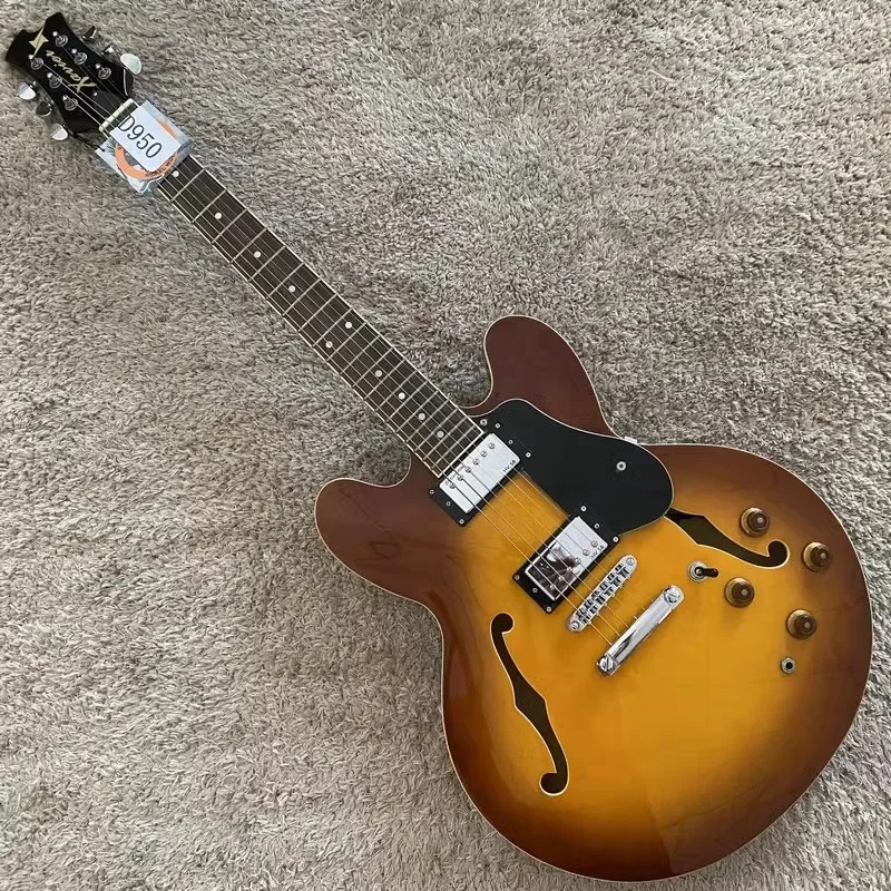 D950  Original&Genuine Xavier Electric Guitar Sunburst Color Semi Hollowbody Entwistle HV58 Pickups with Padded Bag Authorised