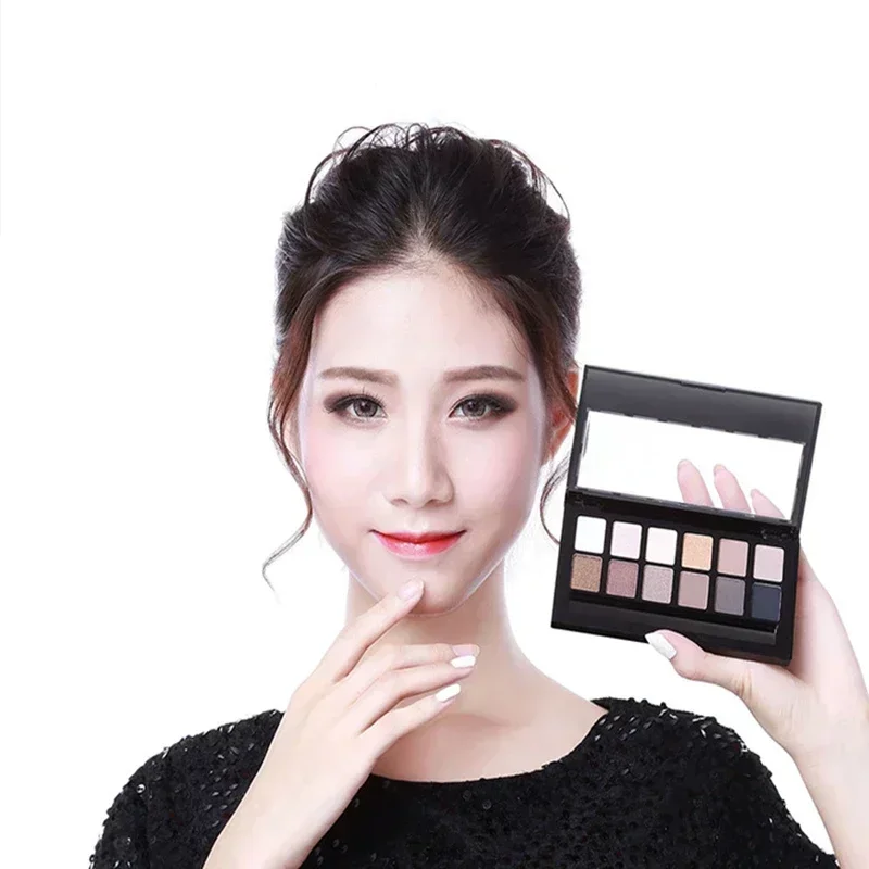 12 Color Multi-function Nude Eye Shadow Plate Earth Color Pearlescent Matte Multi-color Beginner Makeup Beauty  Eyeshadow